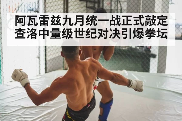 阿瓦雷兹九月统一战正式敲定 查洛中量级世纪对决引爆拳坛